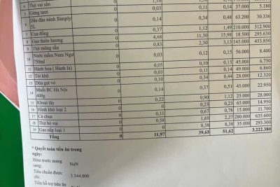 Bảng công khai tài chính ngày 17-3-2026